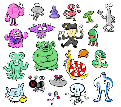Enemies Sticker Sheet