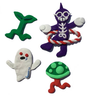 Enemies Clay Stickers