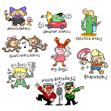 Calendar Reminders Sticker Sheet