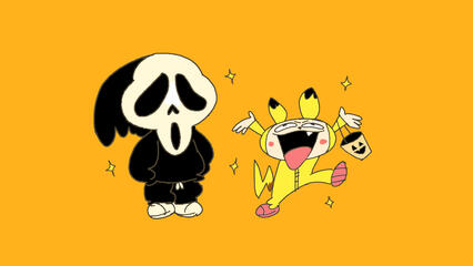 My Nephew and I's Halloween Costumes (Ghostface and Pikachu!)